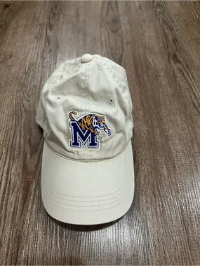 Beige Baseball Cap with Memphis Tigers Logo